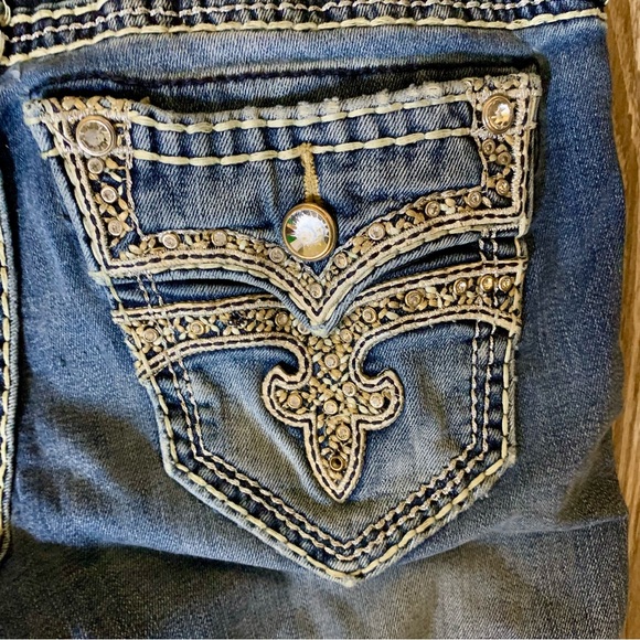Rock Revival Denim - Rock Revival Boot Cut Jeans Women Sz 27x32 Liguria Western Rhinestone Bling